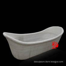 white design stone bathtub with back